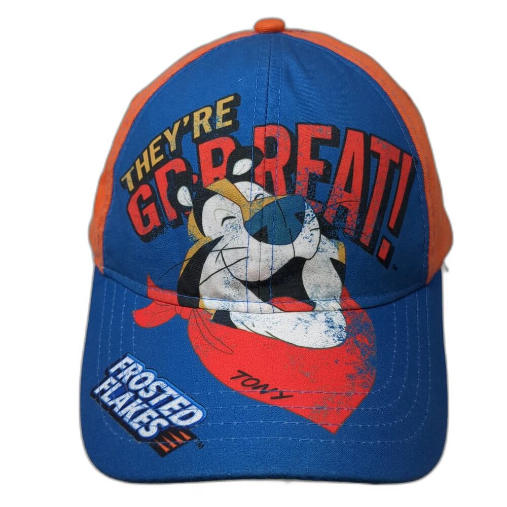 H3 Headwear Baseball Cap Blue OS Frosted Flakes Tony Tiger Strapback Hat Retro